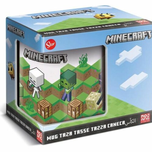 Taza de cerámica para el desayuno con ilustraciones de Minecraft 00429