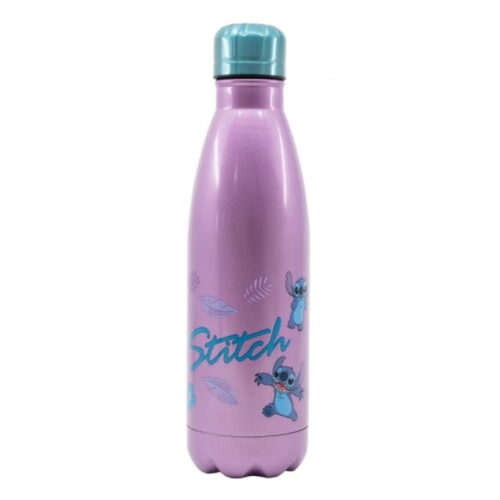 Botella de acero rosa con imagen de  Stitch de Disney 780 ml 01361