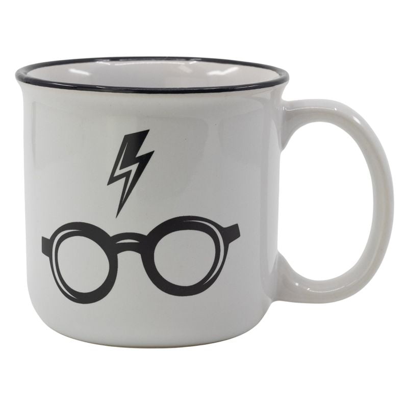 Taza de cerámica blanca para el desayuno simbolos de Harry Potter 08620 - Imagen 2