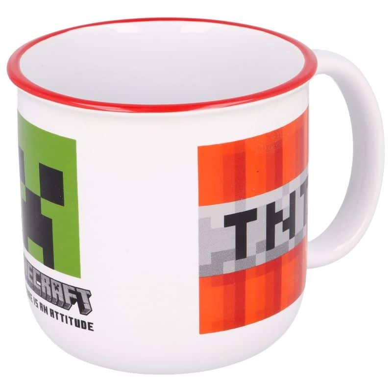 Taza de cerámica para desayuno con imágenes del juego Minecraft 00448 - Imagen 2