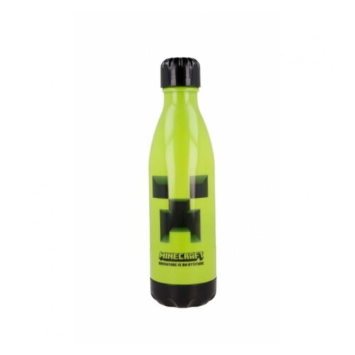 Botella de plástico verde con imagen del uego Minecraft 660ml 02180