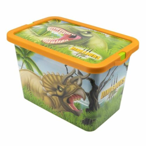 Caja pequeña de almacenaje capacidad de 7l con imágenes dinosaurios 03124
