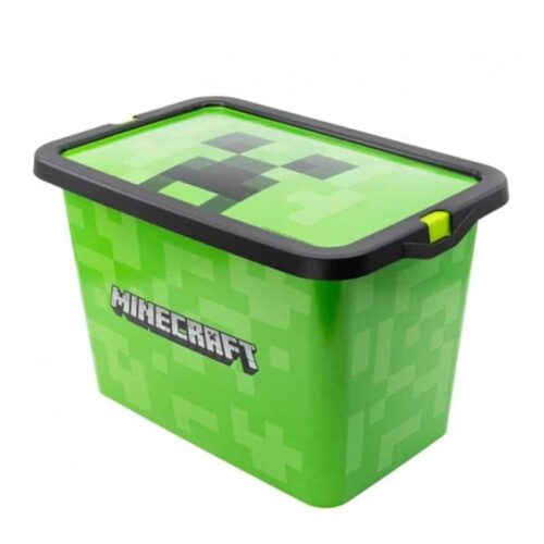 Caja pequeña de almacenaje capacidad 7l con imagen de Minecraft 04404