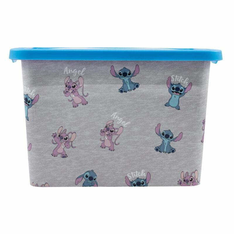 Caja pequeña de almacenaje capacidad 7l personajes Stitch y Angel 02624 - Imagen 2