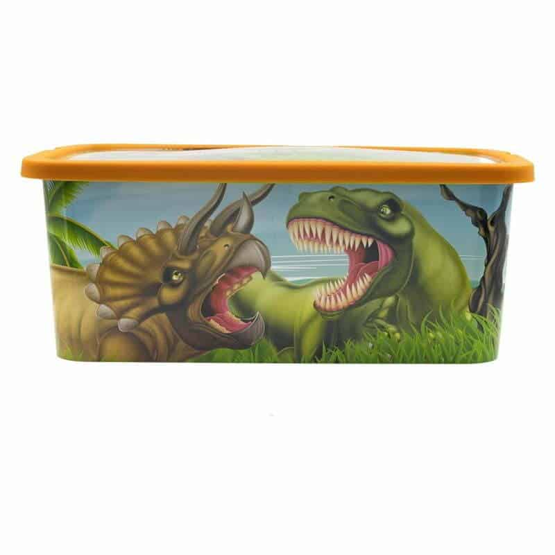 Caja mediana de almacenaje capacidad 13l con imágenes dinosaurios 03125 - Imagen 2