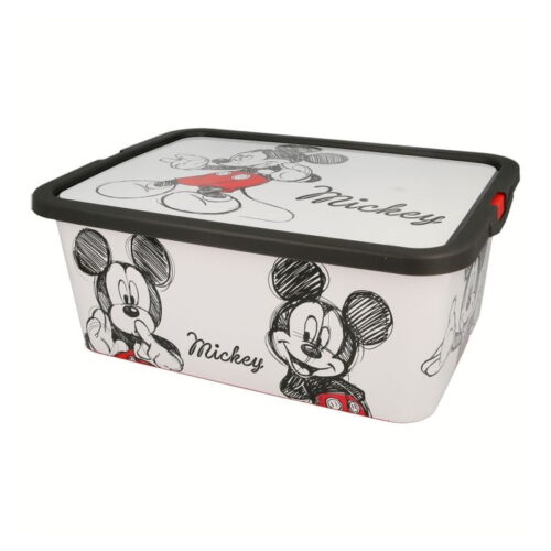Caja mediana de almacenaje capacidad 13l con imágenes de Mickey 02645