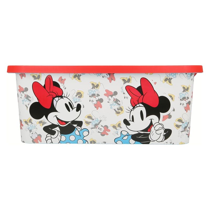 Caja de almacenaje de Minnie Mouse 13 litros con cierre de clic - Más de 3 años