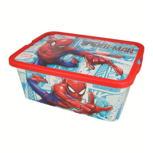 Caja mediana de almacenaje capacidad 13l de Spiderman de Marvel 02625