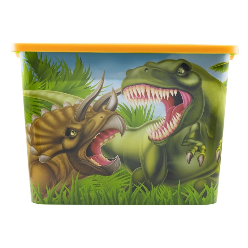 Caja grande de almacenaje capacidad 23l con imágenes dinosaurios 03126 - Imagen 3