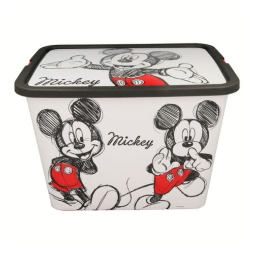 Caja grande de almacenaje capacidad 23l con imágenes de Mickey 02646