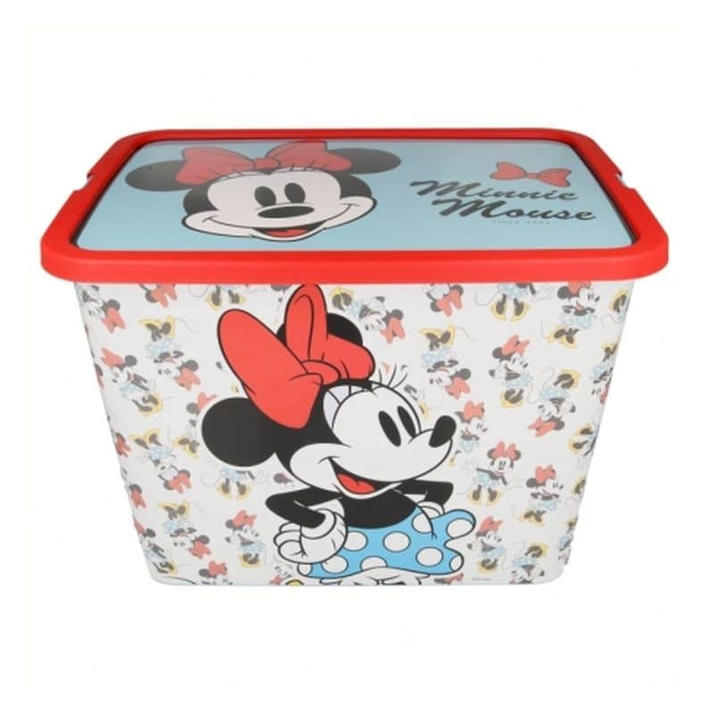 Caja grande de almacenaje capacidad 23l con imágenes de Minnie 02806