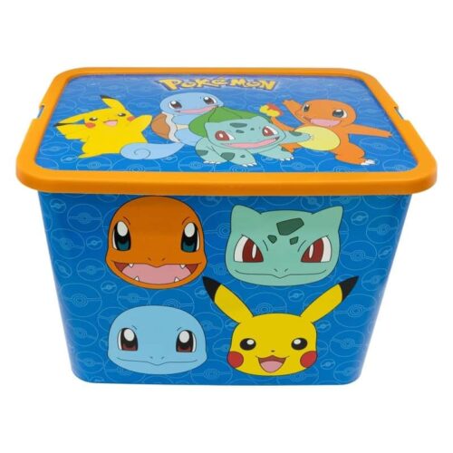 Caja grande de almacenaje capacidad 23l con imágenes de Pokémon 02026