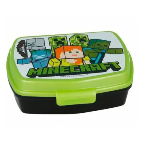 Fiambrera clásica bicolor Minecraft verde y negro 40474 Stor