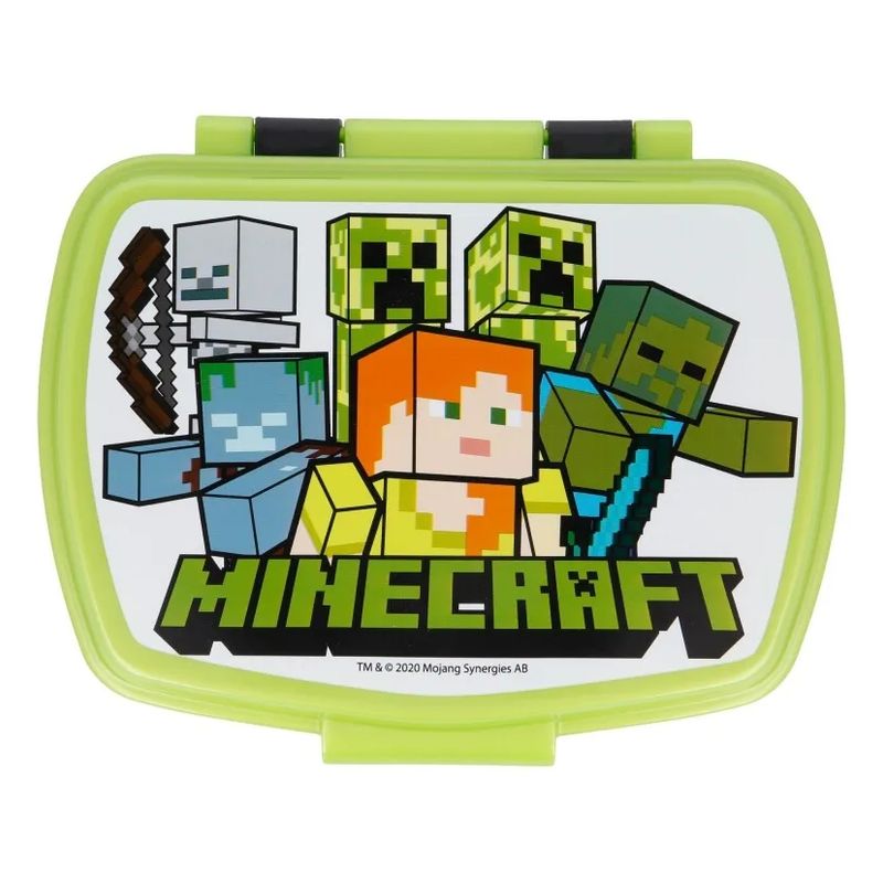 Fiambrera clásica bicolor Minecraft verde y negro 40474 Stor - Imagen 2