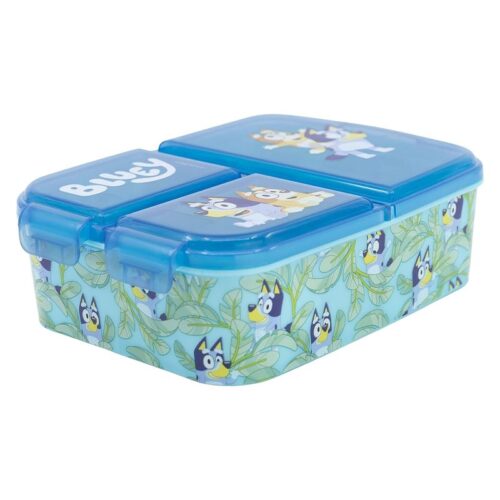 Fiambrera infantil Bluey con tres compartimentos azul – Más de 3 años