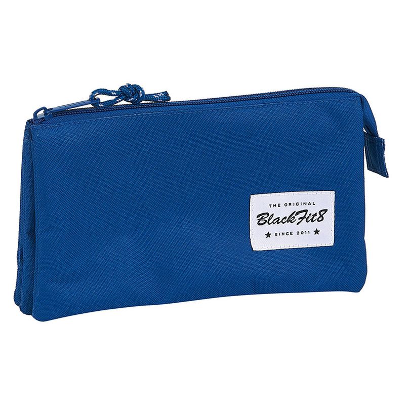 Estuche portatodo triple Blackfit8 Oxford azul