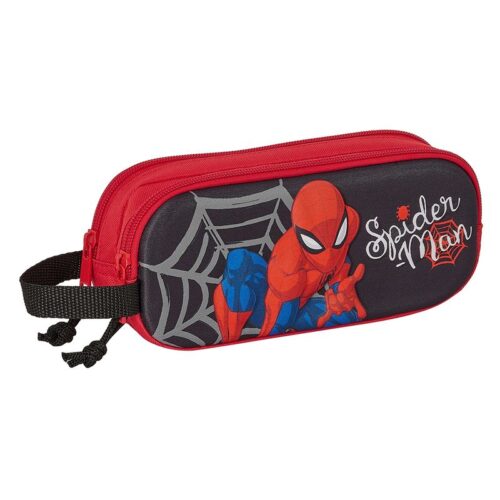 Cartuchera doble de Spiderman 3D roja y negra – Más de 4 años