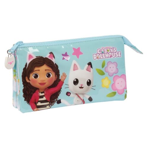 Estuche infantil triple La casa de muñecas de Gabby azul – Más de 4 años