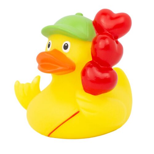 Pato de goma con globos en forma de corazón LI2310 Lilalu