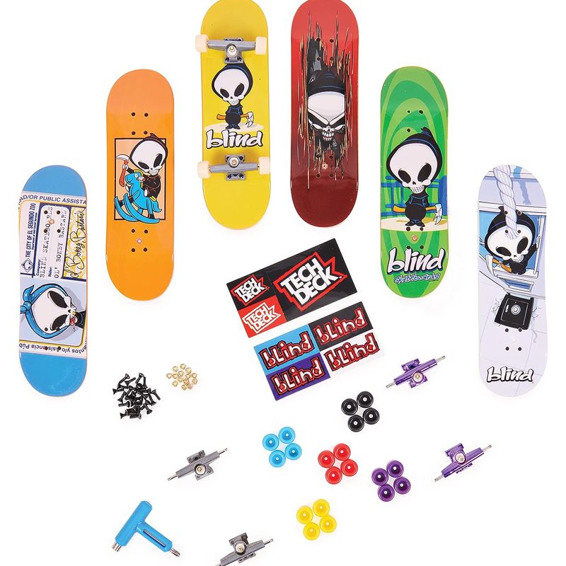 Set de seis mini tablas de Skate Blind Tech Deck para dedos 96mm - Más de 6 años - Imagen 2