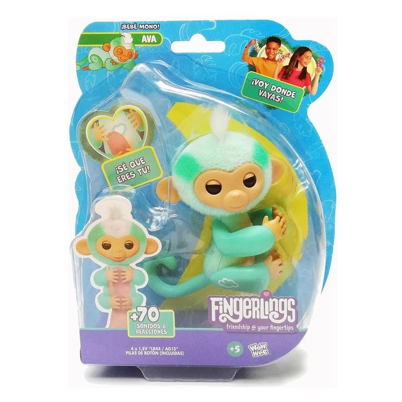 Monita interactiva Fingerlings Ava verde con más de 70 sonidos y reacciones - Más de 5 años - Imagen 3