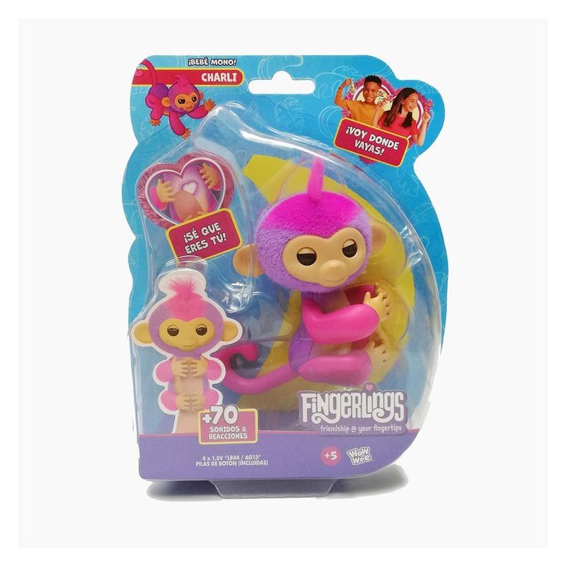Monita interactiva Fingerlings Charlie lila más 70 sonidos y reacciones - Más de 5 años - Imagen 2