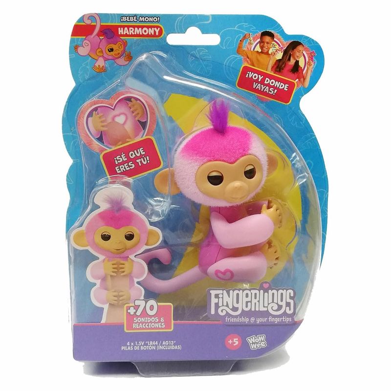 Monita interactiva Fingerlings Harmony rosa más 70 sonidos y reacciones - Más de 5 años - Imagen 2