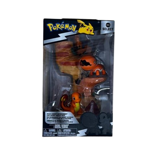 Pack de dos figuras de Charmander + Trapinch con entorno volcánico – Más de 4 años