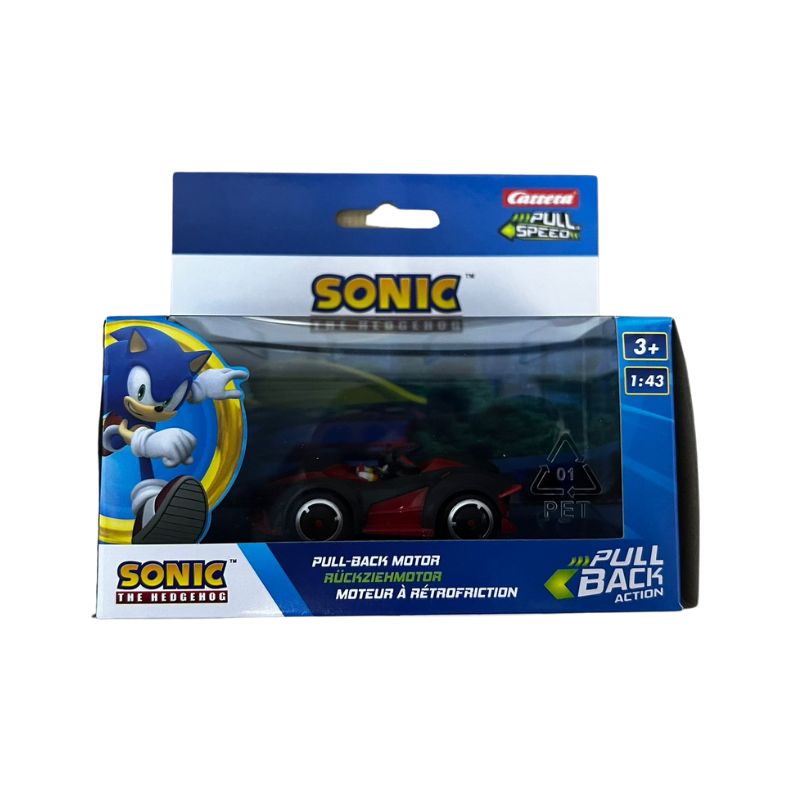 Mini figura de Shadow con su coche rojo y negro Sonic The Hedgehog - Más de 3 años