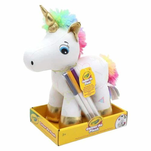 Washimals peluche de unicornio con 3 rotuladores para decorar 4026316