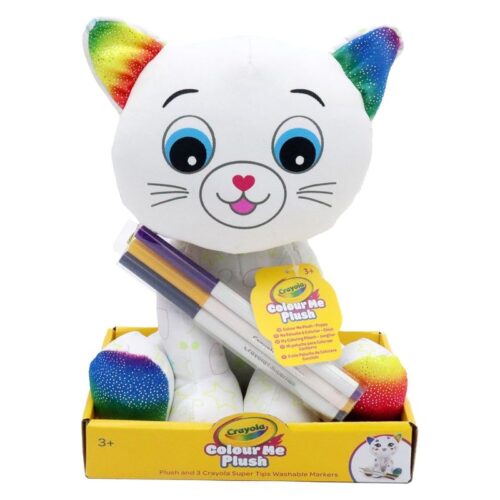 Washimals peluche de gatito con 3 rotuladores para decorar 4026318