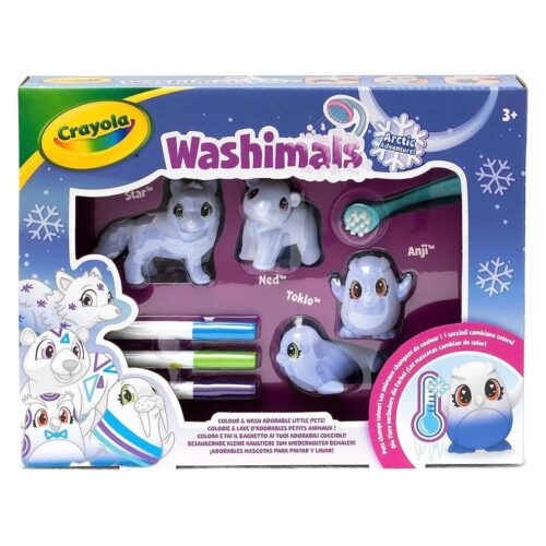 Washimals kit 4 animales del ártico con rotuladores para decorar 74-7514
