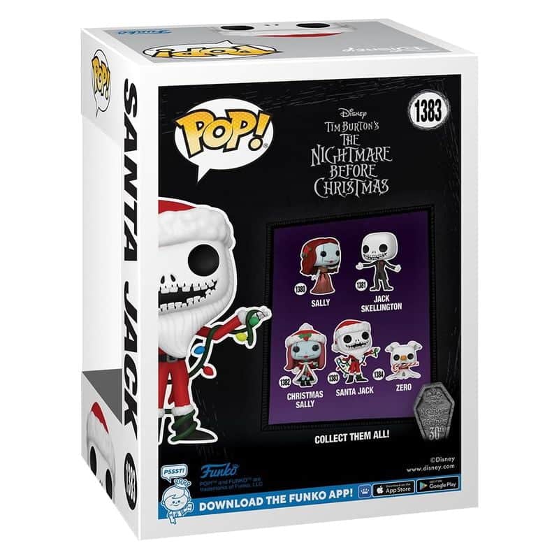 Funko POP! Disney 1383 30 aniversario Pesadillas Antes Navidad Santa Jack - Imagen 3