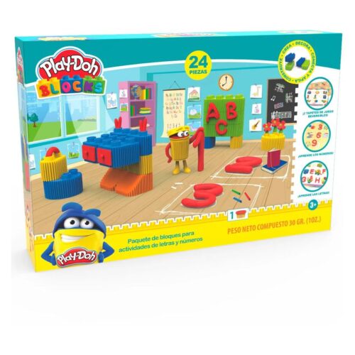 Juego de bloques Play-Doh de 24 piezas con números y letras