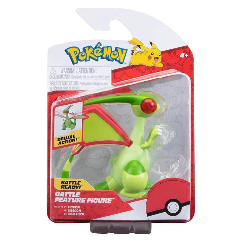 Figura Pokémon articulada Flygon 11,5cm realizando ataque ala - Imagen 3
