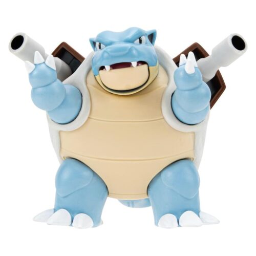 Figura Pokémon articulada Blastoise 11,5cm ejecutando ataques tipo agua