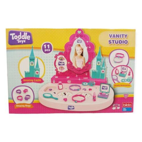 Tocador infantil Vanity Studio con 11 piezas con espejo y castillo