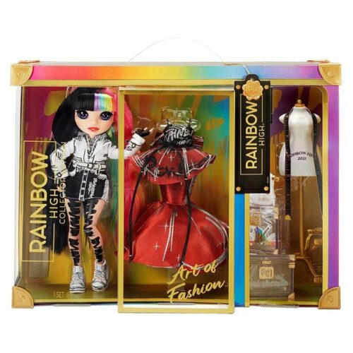 Muñeca Rainbow High Collector Art of fashion con vestidos y perchas