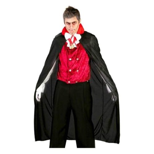 Capa negra para disfraz de vampiro de 140cm Halloween 18335 GUIRCA