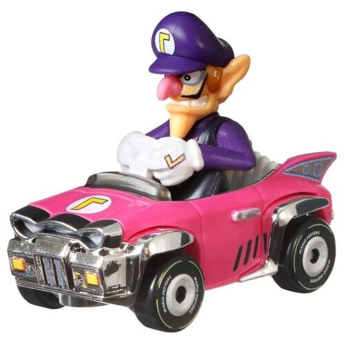Coche de juguete Hot Wheels Mario Kart Waluigi Badwagon escala 1:64