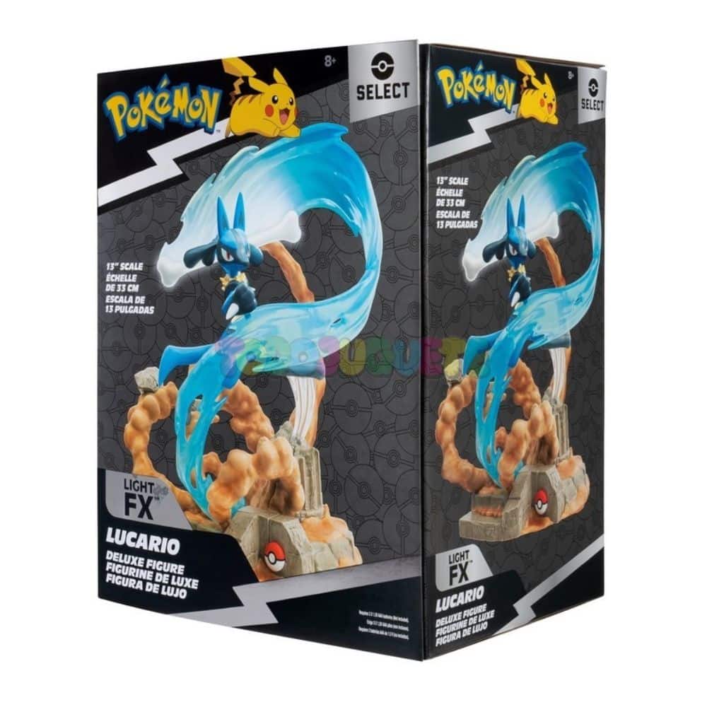 Figura Pokémon Lucario Deluxe con iluminación tamaño de 25 cm - Imagen 2