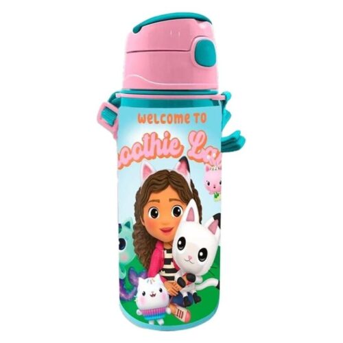 Cantimplora de aluminio 600ml la casa de Gabby GD00010 Kids Euroswan