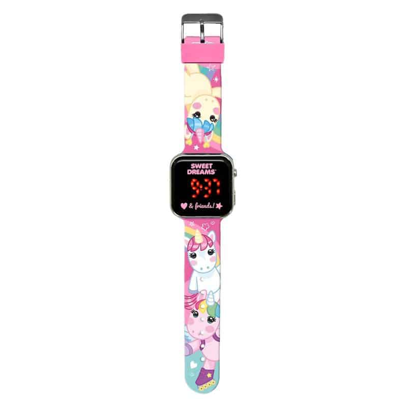Reloj digital LED Sweet Dreams & Friends con correa ilustrada KL11606