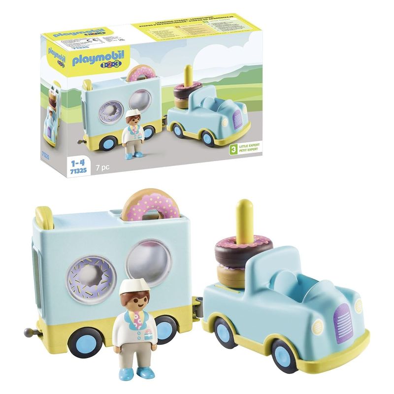 Playmobil 71325 Camión de Donuts apilado con remolque colección 123