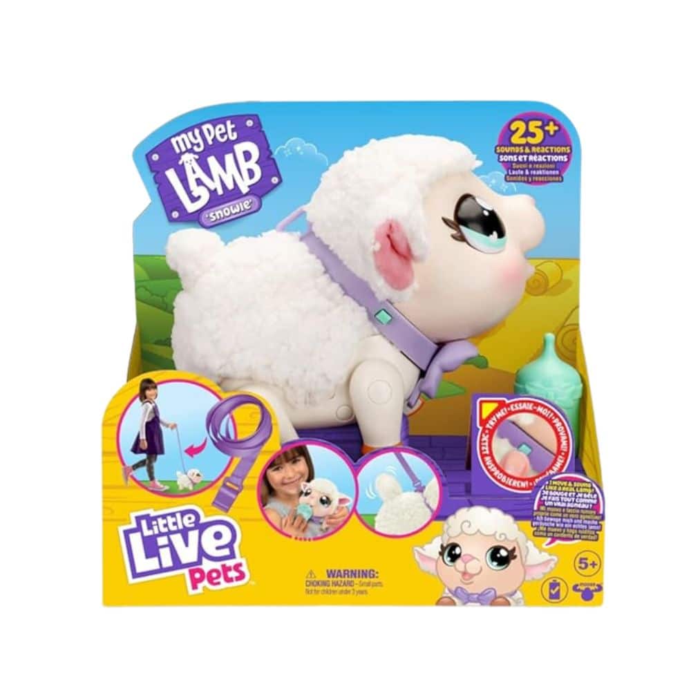 Mascota interactiva Little Live Pets Snowie corderito sonido y movimiento - Imagen 2