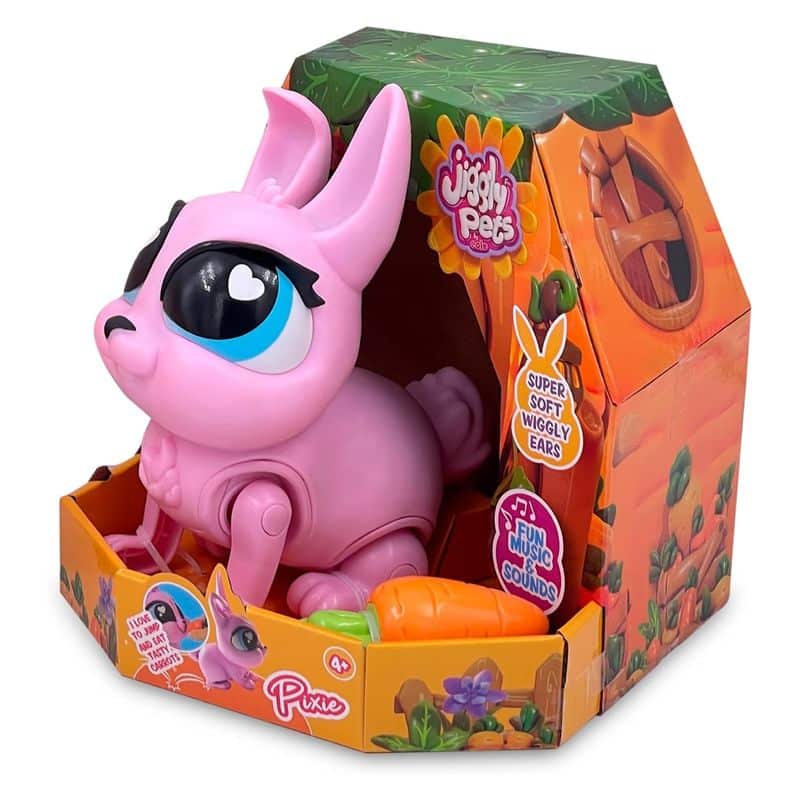 Mascota interactiva Jiggly Pets Pixie Conejo rosa movimiento y sonidos - Imagen 3