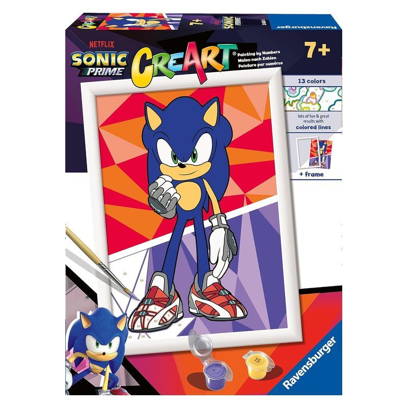 Kit de pintura infantil Sonic Prime CreArt Serie D 23682 RAVENSBURGE