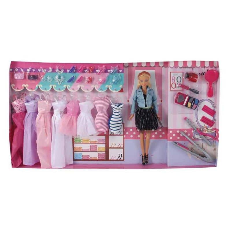 Muiñeca Defa Lucy Fashion con vestidos y accesorios de belleza 23-822