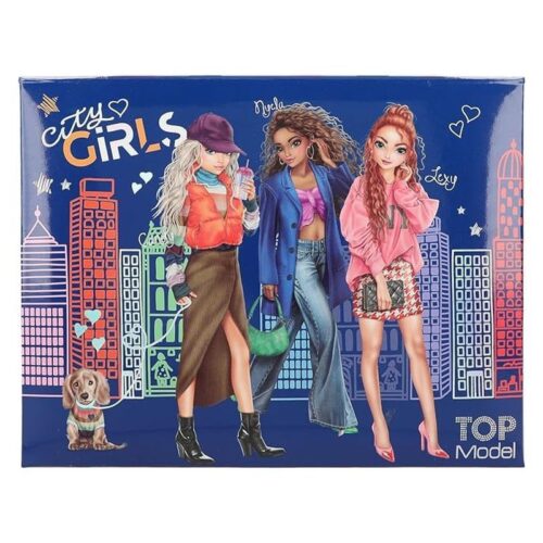Caja de papelería escolar TOP Model con espejo City Girls 12704 Depesche