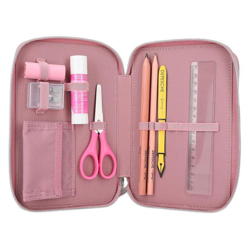 Estuche TOP Model Glitter Queen con triple compartimento 12527 Depesche - Imagen 2